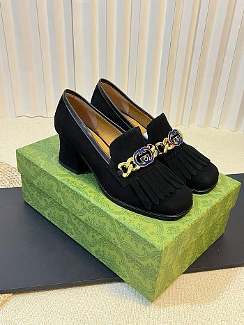 Gucci Loafers In Black Suede