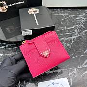 Prada Saffiano Hot Pink Card Holder - 10x9x2cm - 4