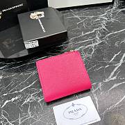 Prada Saffiano Hot Pink Card Holder - 10x9x2cm - 2