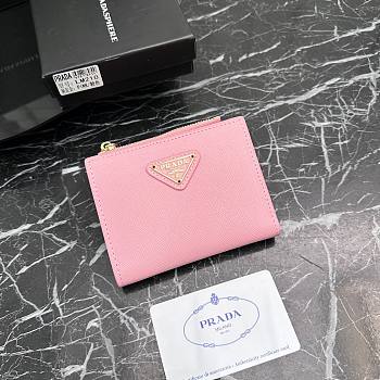 Prada Saffiano Light Pink Card Holder - 10x9x2cm
