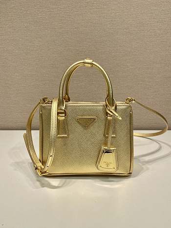 Prada Gold Medium Galleria Safiano - 20x15x9.5cm