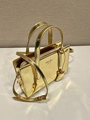 Prada Small Square Metallic Gold Bag - 22x15x6.5cm - 3