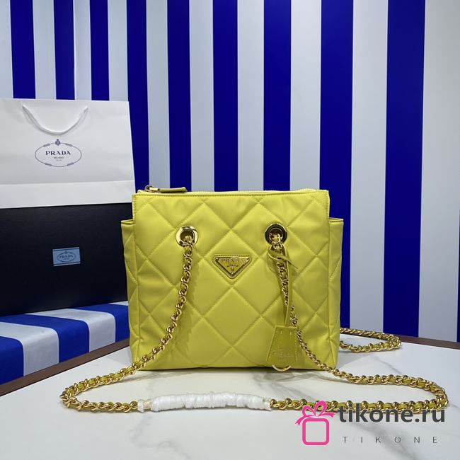 Prada Re-edition 1995 Yellow Re-nylon Tote Bag - 25x24x5cm - 1