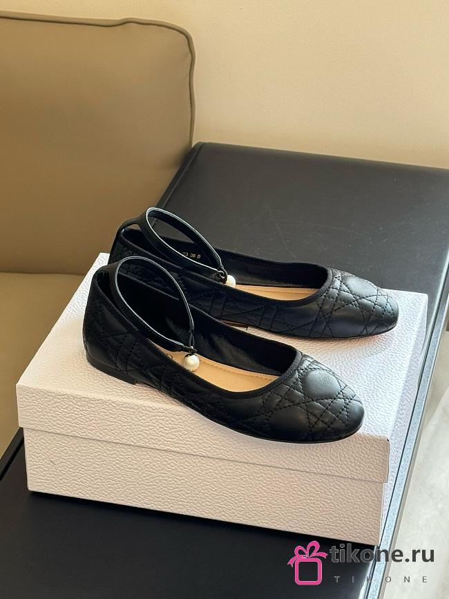 Dior Black Ballet Flats - 1