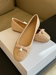 Dior Ballet Flat Beige Quilted Cannage Calfskin - 5