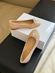 Dior Ballet Flat Beige Quilted Cannage Calfskin - 4