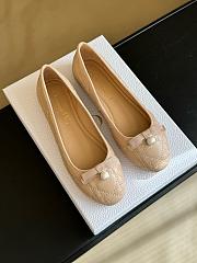 Dior Ballet Flat Beige Quilted Cannage Calfskin - 3