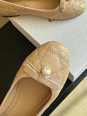 Dior Ballet Flat Beige Quilted Cannage Calfskin - 2