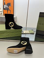 Gucci Black Velvet Blondie Boots - 2