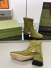 Gucci Green Velvet Blondie Boots - 2