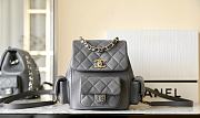 Chanel 23 Grey Caviar Backpack - 21.5x19.5x12cm - 4