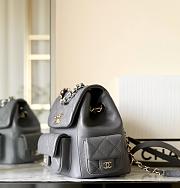 Chanel 23 Grey Caviar Backpack - 21.5x19.5x12cm - 2