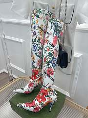 GuccixBalenciaga Flower Long High Boots - 3