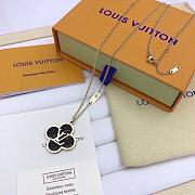 Louis Vuitton Black Clover Gold Tone Necklace - 2