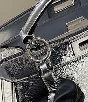 Fendi Medium Peekaboo Silver Handbag - 27×11×20cm - 4