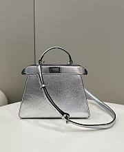 Fendi Medium Peekaboo Silver Handbag - 27×11×20cm - 1