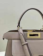 Fendi Pocket Peekaboo Grey Tote Shoulder Bag - 33.5x13x25.5cm - 3