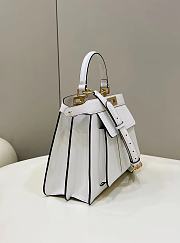 Fendi Pocket Peekaboo White Tote Shoulder Bag - 33.5x13x25.5cm - 5