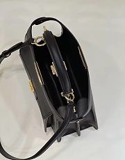 Fendi Pocket Peekaboo Black Tote Shoulder Bag - 33.5x13x25.5cm - 3