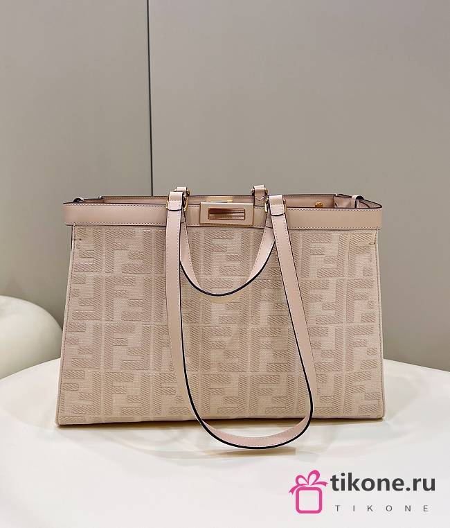 Fendi Peekaboo Light Pink Large Tote Bag - 41×16×28cm - 1