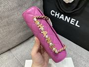 Chanel Flapbag Purple Lambskin Pearl Handles - 10×18×4.5cm - 5