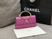 Chanel Flapbag Purple Lambskin Pearl Handles - 10×18×4.5cm - 2