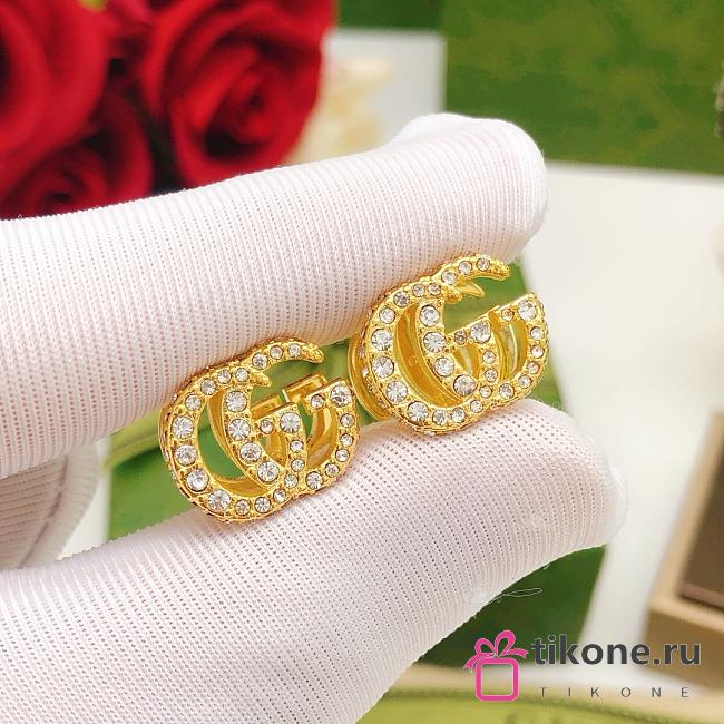 Gucci Gold Earrings With Diamond - 1