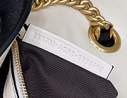 Fendi Mini Baguette Chain Black/White Nappa Bag - 19x11.4x5cm - 5