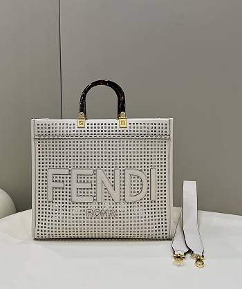 Fendi Sunshine Medium Two-toned Perforated Bag - 37x13.5x32cm 