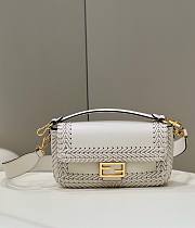 Fendi Baguette Woven Leather Handbag - 29×7×15cm - 1