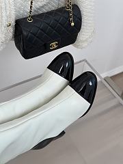 Chanel Long White Boots Leather With Fur - 3