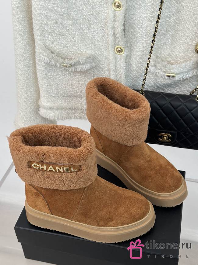 Chanel Camel Ankle Boots - 1