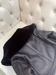 Dior Black Leather Biker Jacket - 4