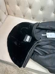 Dior Black Leather Biker Jacket - 3