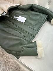 Dior Green Leather Biker Jacket - 5