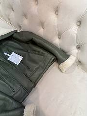 Dior Green Leather Biker Jacket - 3