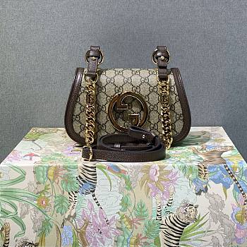 Gucci Blondie Textured Canvas Bag - 22x13x5.5cm