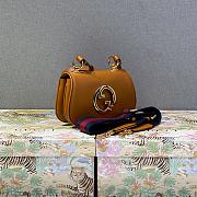 Gucci Orange Blondie Textured Canvas Bag - 22x13x5.5cm - 3