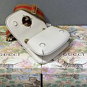 Gucci Blondie White Textured Canvas Bag - 22x13x5.5cm - 2
