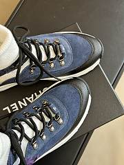 Chanel Blue Low-Top Sneakers  - 4