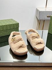 Gucci Beige Merimo Wool Sandals - 1