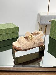 Gucci Beige Merimo Wool Sandals - 5