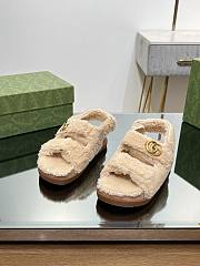 Gucci Beige Merimo Wool Sandals - 4