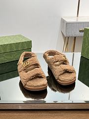 Gucci Brown Wool Sandals - 1