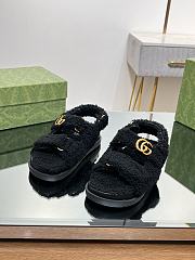 Gucci Black Wool Sandals - 1