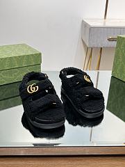 Gucci Black Wool Sandals - 4