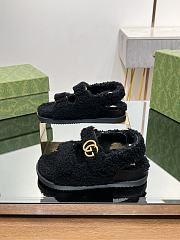 Gucci Black Wool Sandals - 2