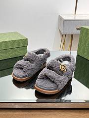 Gucci Grey Wool Sandals - 1