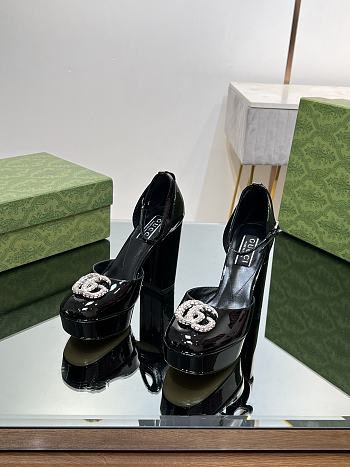 Gucci Black Double G Platform Pumps 