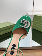 Gucci Green Double G Platform Pumps - 4